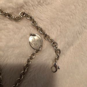 Tiffany & Co oval tag necklace